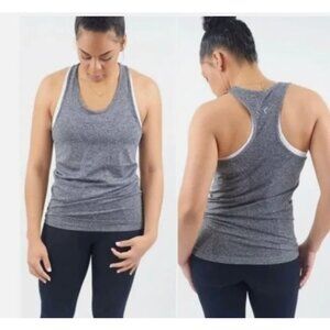 Zyia Active Copper‎ Charged Tank Top Women's Fog Gray Large Infused Seamless